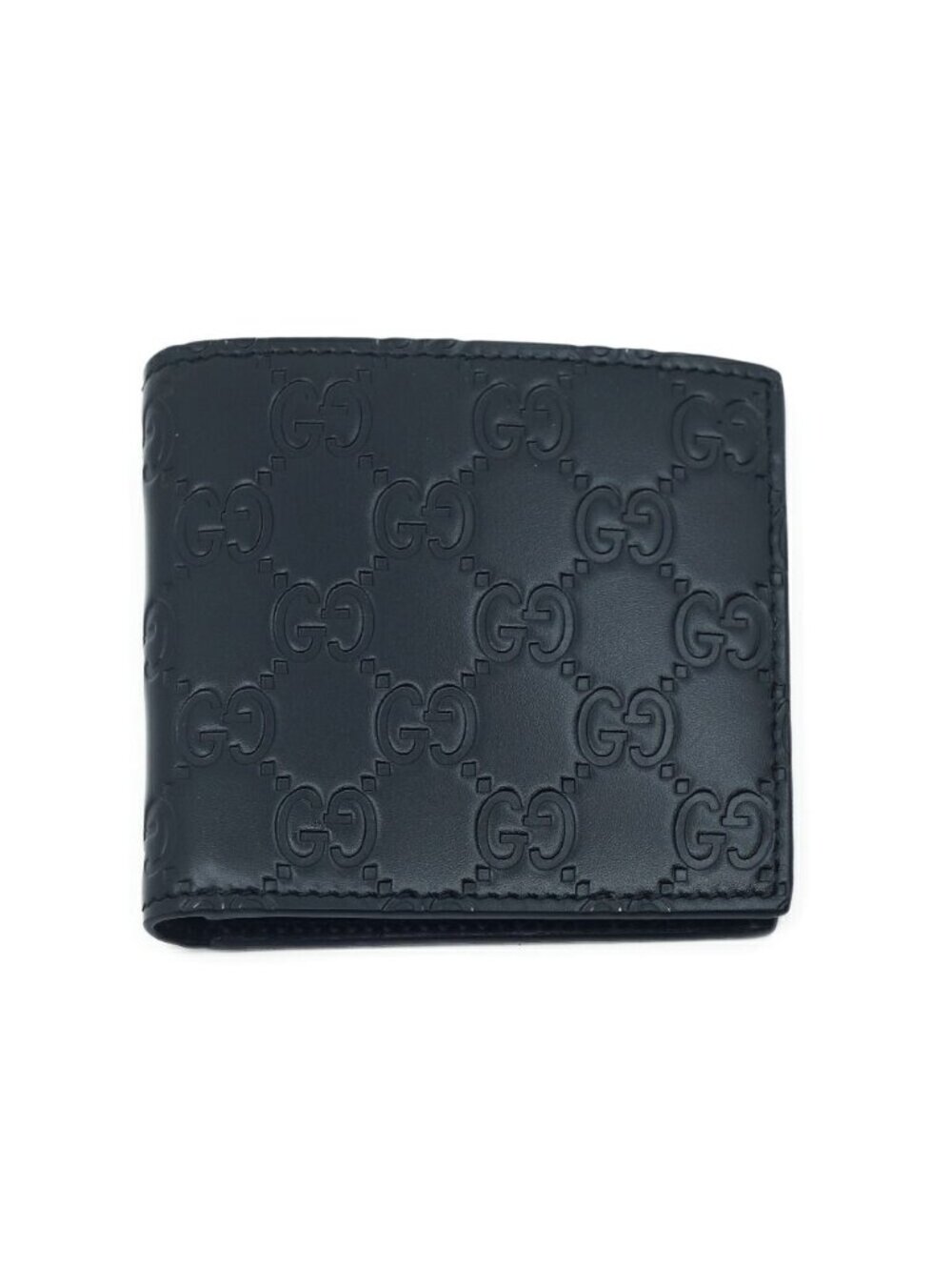 Gucci Bifold Bill Holder Black Leather Card Case